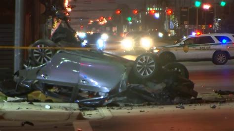 Several streets closed due to fatal crash in Miami, 2 officers injured